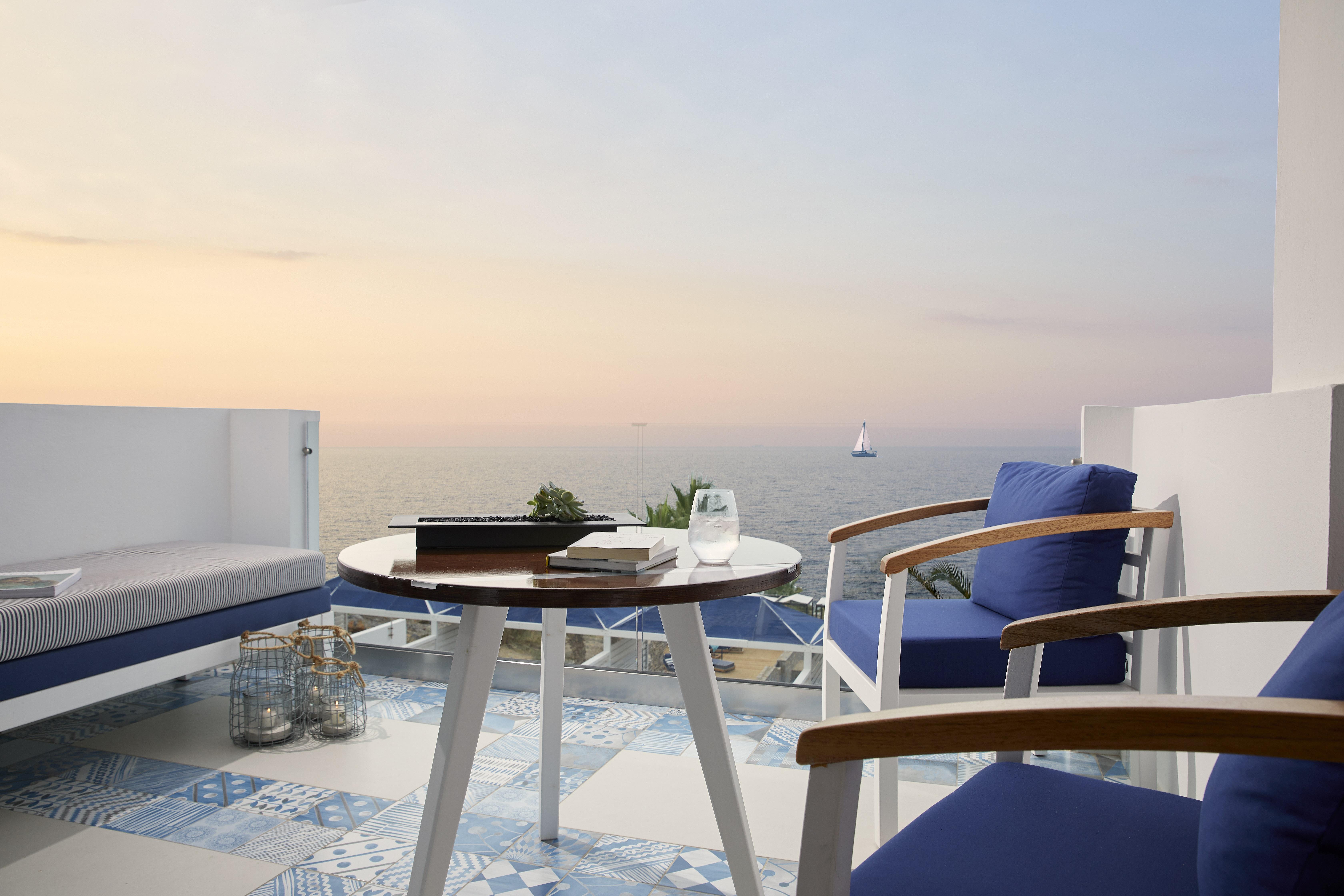 Minos Imperial Luxury Beach Resort & Spa Milatos Esterno foto The view from the balcony of a suite on the 10th floor of the hotel
