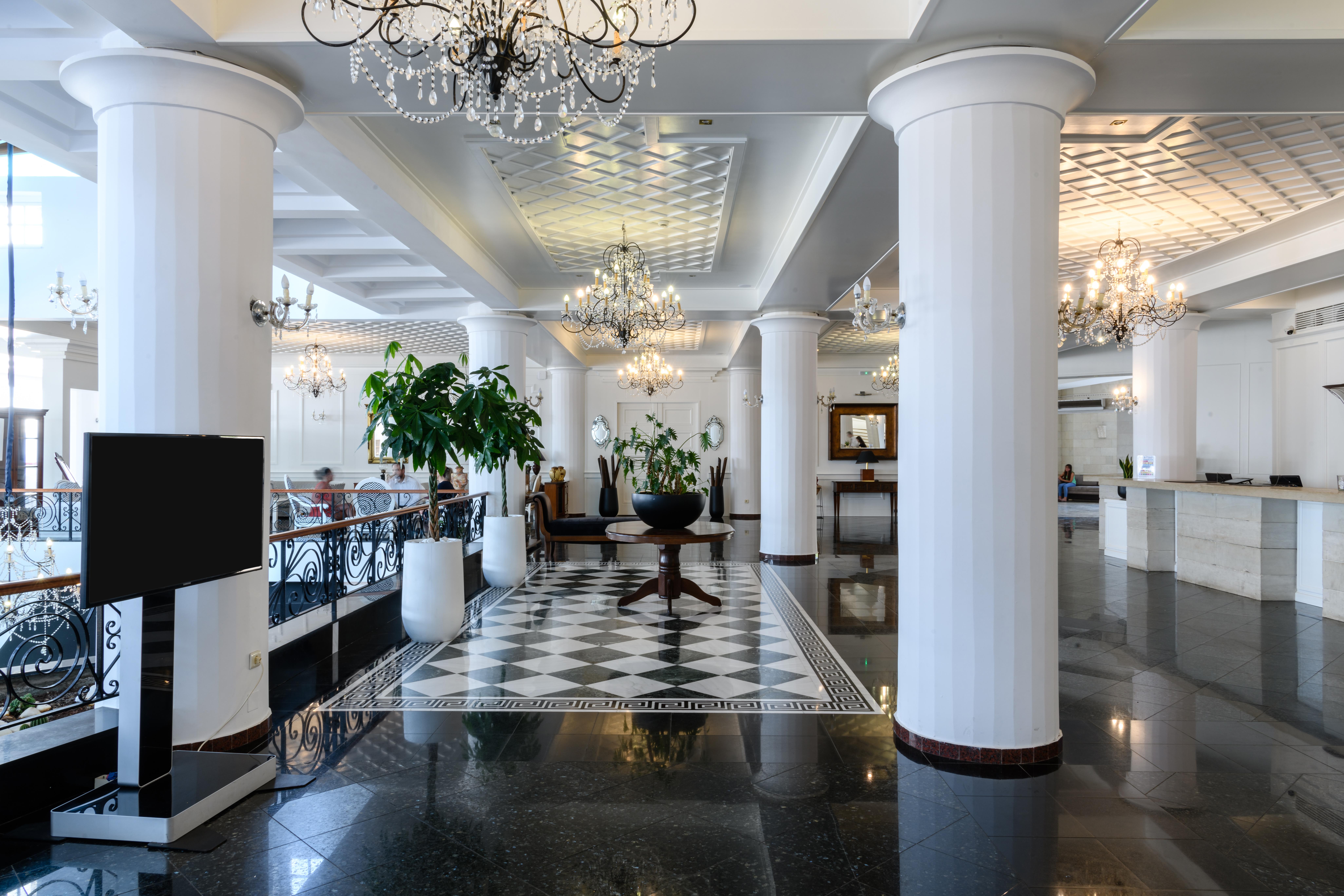 Minos Imperial Luxury Beach Resort & Spa Milatos Esterno foto The lobby of the hotel