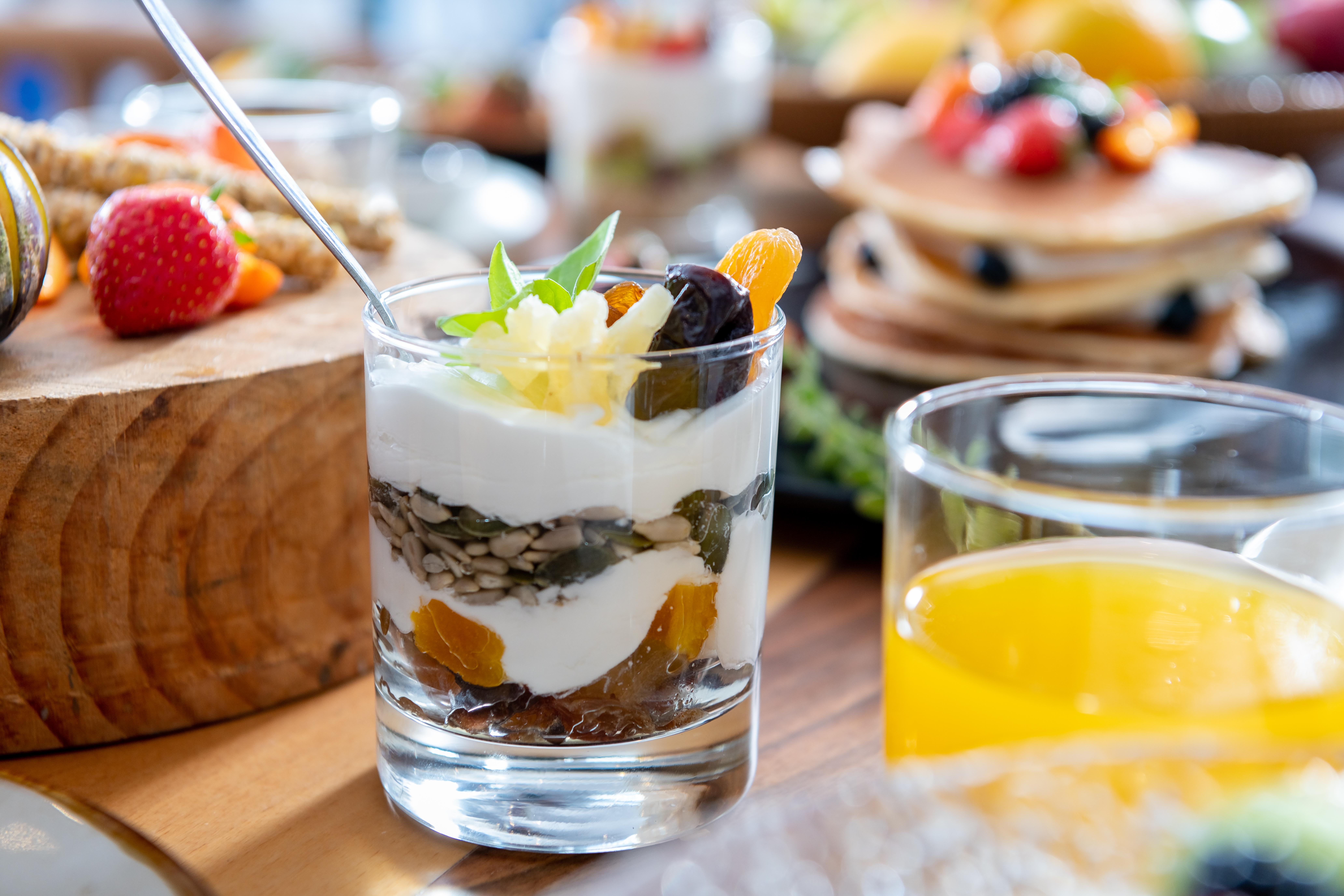 Minos Imperial Luxury Beach Resort & Spa Milatos Esterno foto A parfait with fruit