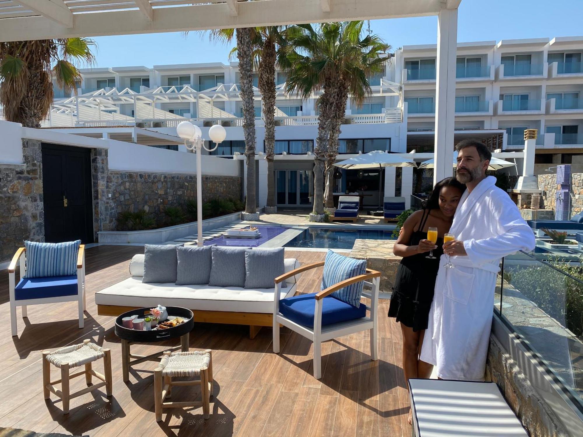Minos Imperial Luxury Beach Resort & Spa Milatos Esterno foto The hotel's pool